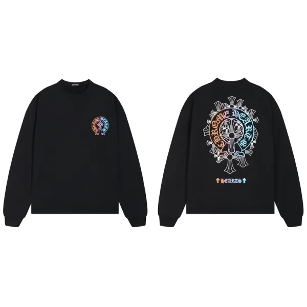 Chrome Hearts x ICARUS Rainbow Gradient Hoodie Black - 1