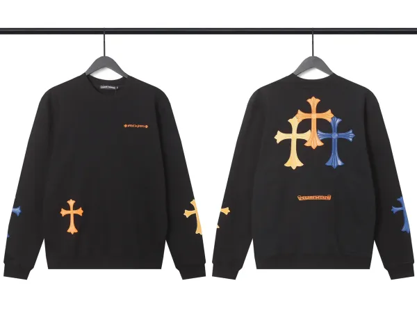 Chrome Hearts Triple Cross Black Embroidered Hoodie - 1