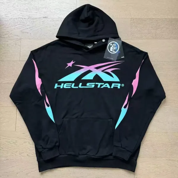 Hellstar X Logo Gradient Hoodie Black - 1