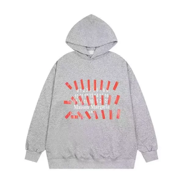 Maison Margiela Tabi Print Gray Hoodie - 1