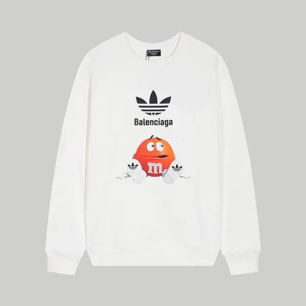 Balmain Paris Logo Print White Hoodie - 4
