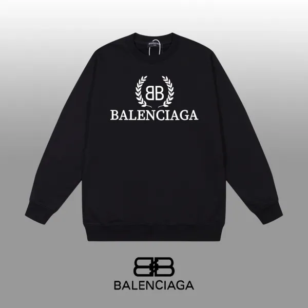 Balenciaga BB Laurel Sweatshirt Black Hoodie - 1