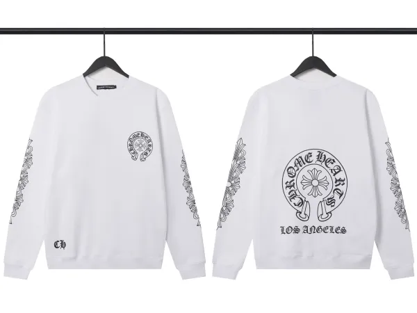 Chrome Hearts Los Angeles Graphic Crewneck Sweatshirt White - 1