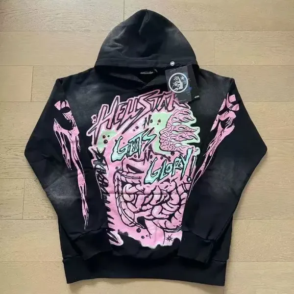 Hew Starr No.1 Got Glory Pink Graphic Hoodie - 1