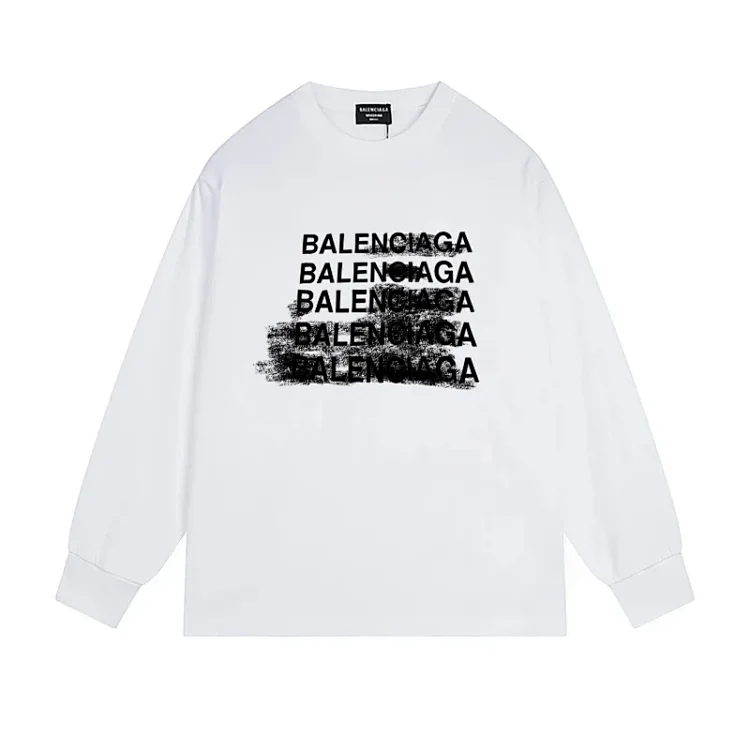 Catalog seller-listing image: Heavyweight crewneck long-sleeve T-shirt — B listing; not warehouse QC