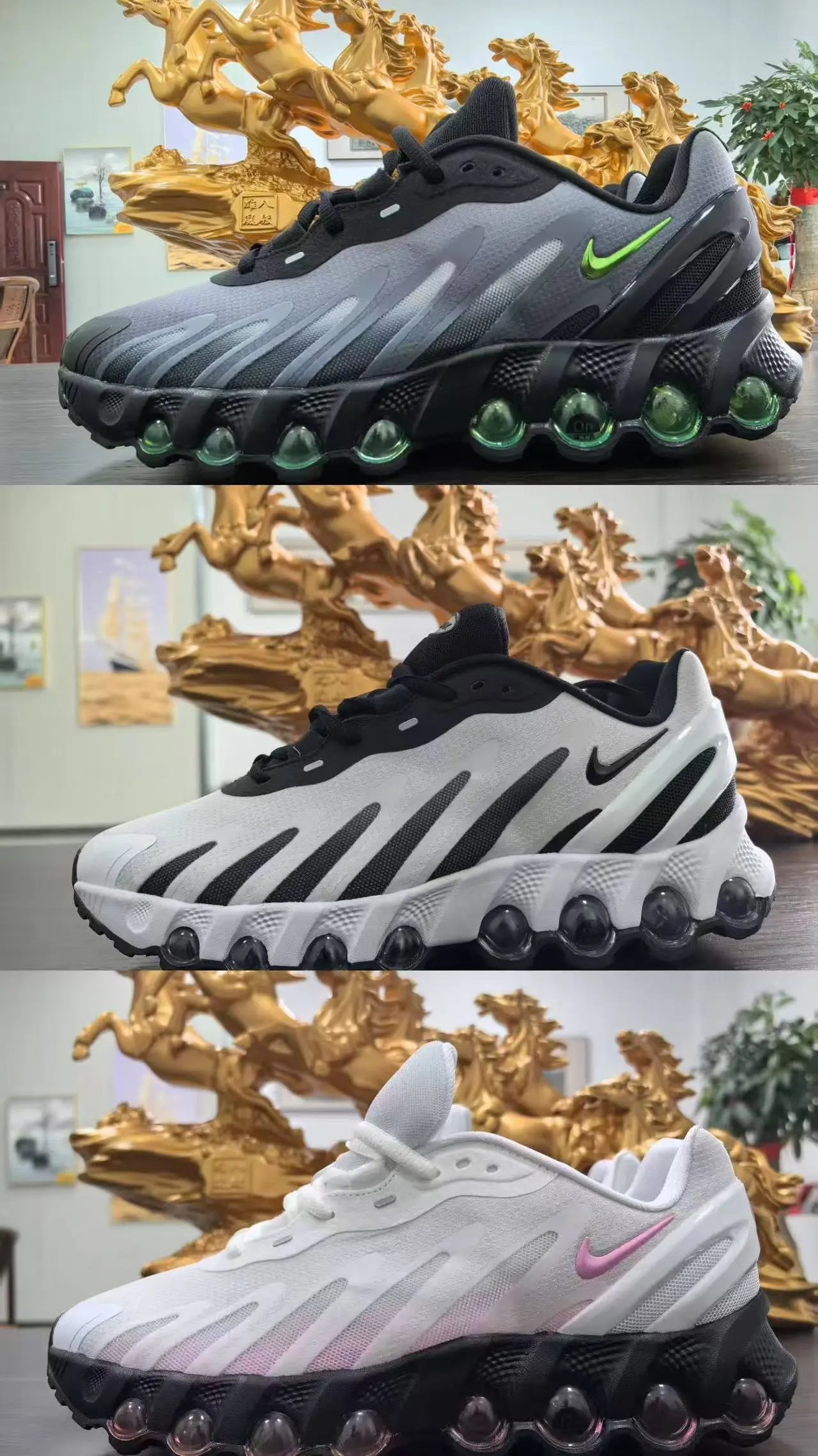 Nike Shox R4 Camo Gray Running Shoes - 11