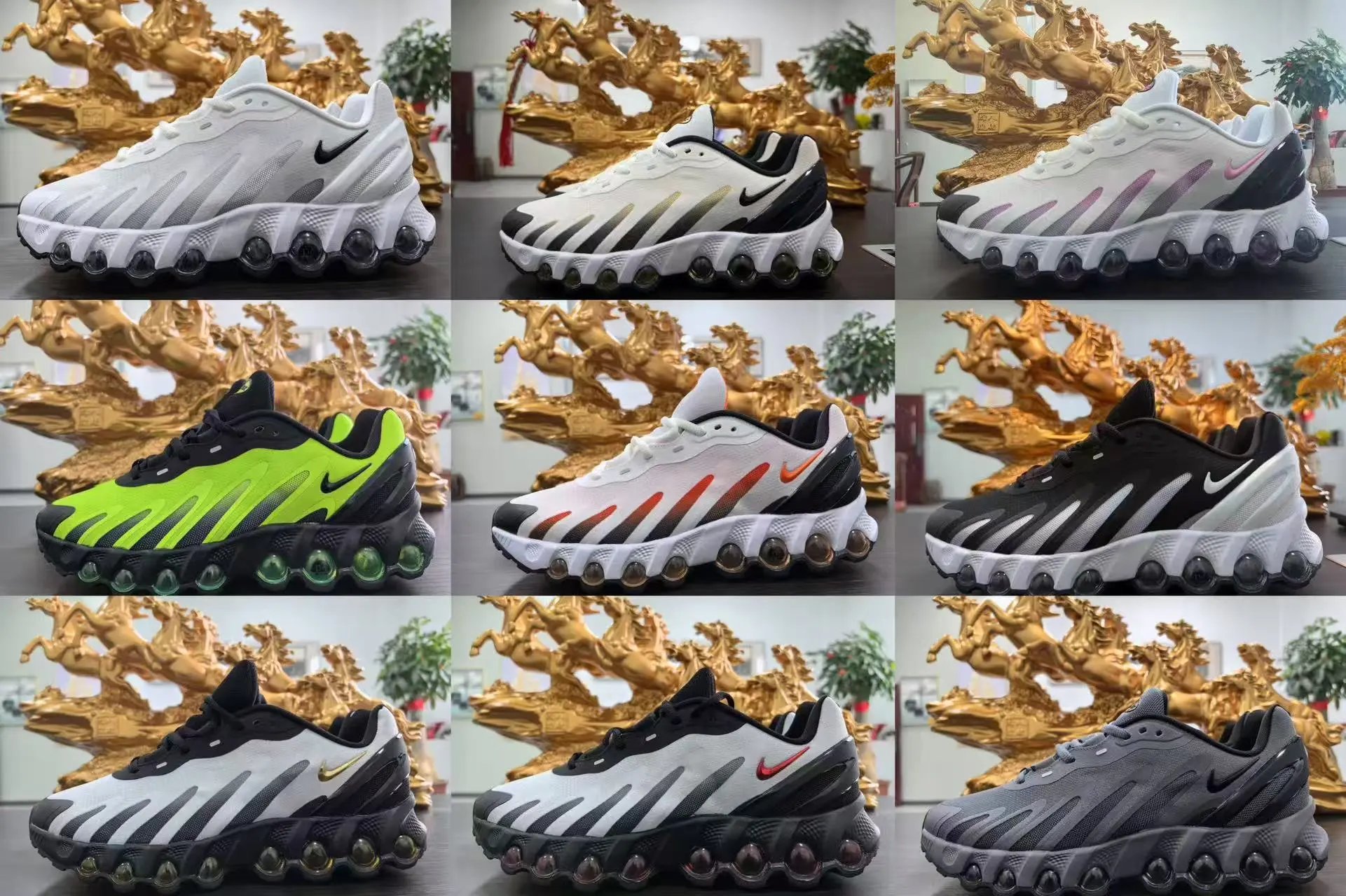 Nike Shox R4 Camo Gray Running Shoes - 9