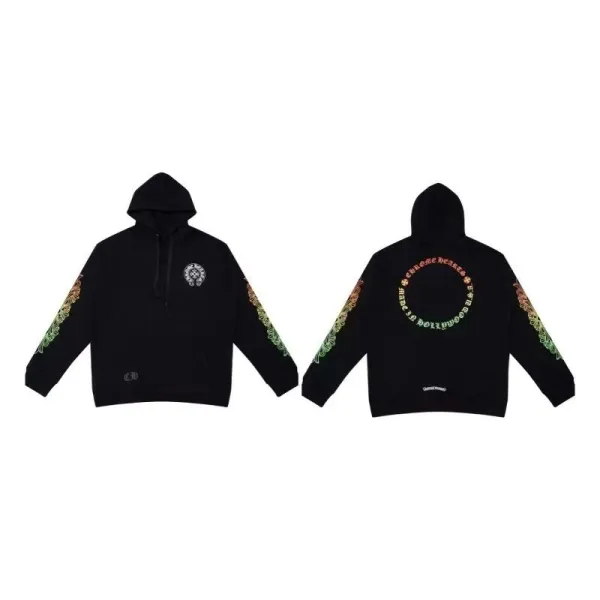Chrome Hearts Hoodie Black Embroidered Logo Zip-Up Hoodie - 2