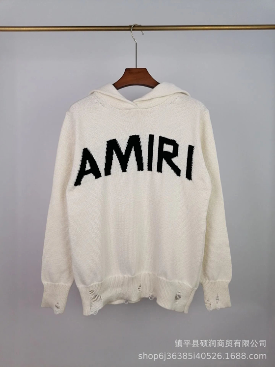 Casual letter warm long sleeved round neck knitted sweater