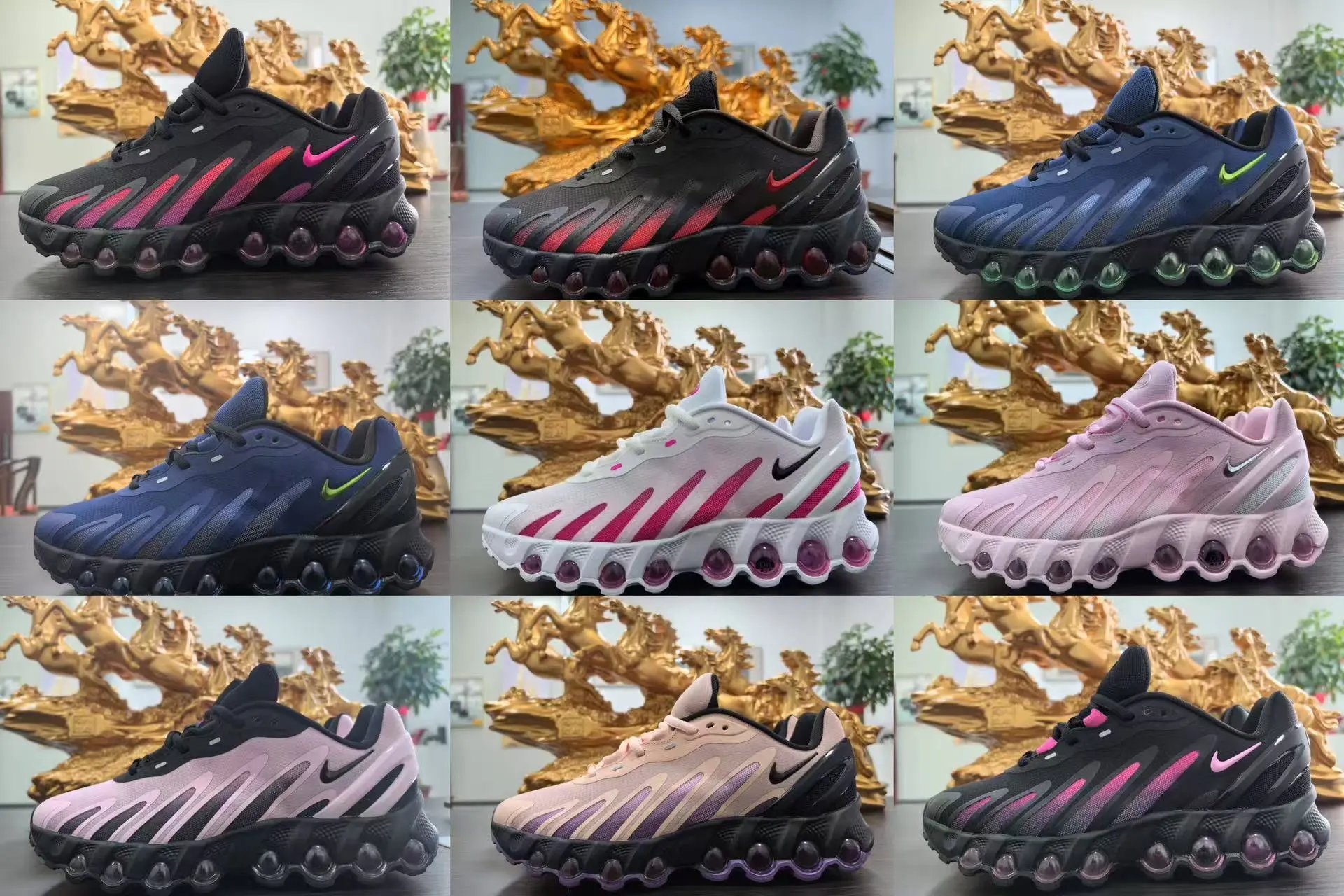 Nike Shox R4 Camo Gray Running Shoes - 8
