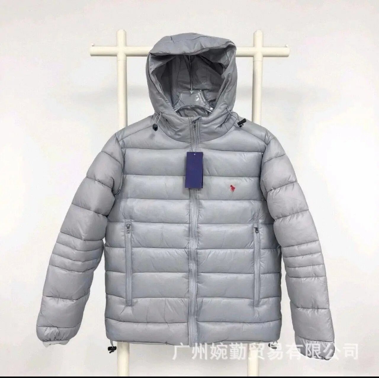Stone Island Down Jackets Hooded quilted puffer jacket with sleeve compass patch image 11