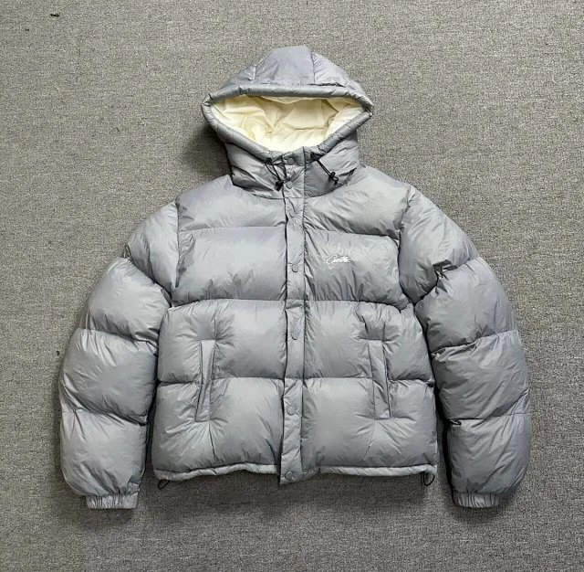 Stone Island Down Jackets Hooded quilted puffer jacket with sleeve compass patch product detail image 5