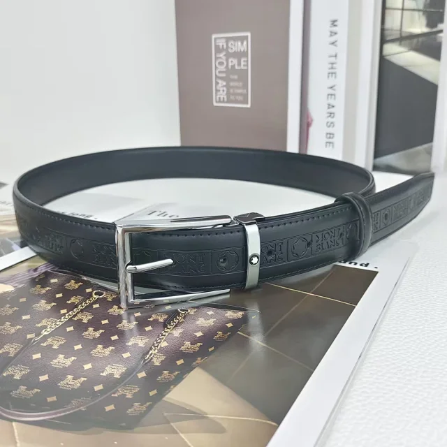 Montblanc Belts DX134-1 Embossed Logo Buckle Belt product detail image 19