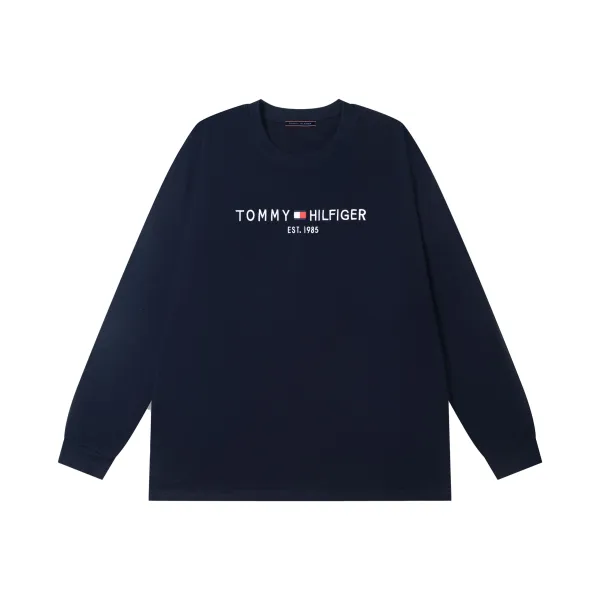 Tommy Hilfiger Heritage Logo Long Sleeve T-Shirt Black - 8