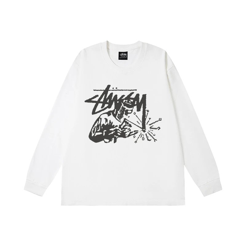 Stüssy T-Shirts Long-Sleeve Crewneck Graphic T-Shirt — 6