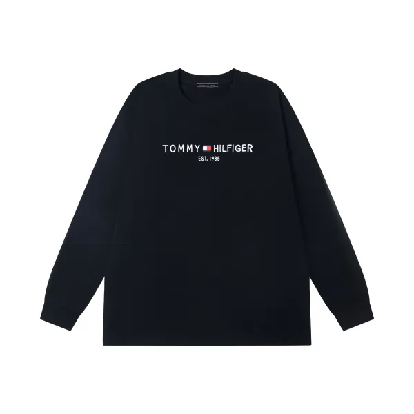 Tommy Hilfiger Heritage Logo Long Sleeve T-Shirt Black - 9
