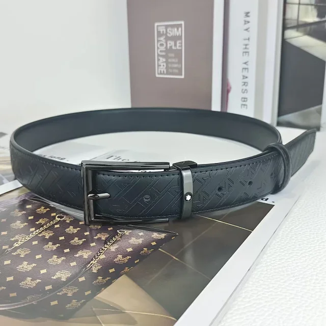 Montblanc Belts DX134-1 Embossed Logo Buckle Belt product detail image 13