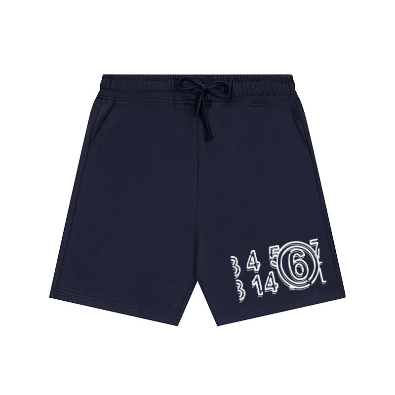 Maison Margiela Shorts Drawstring with numeric graphic print — 1