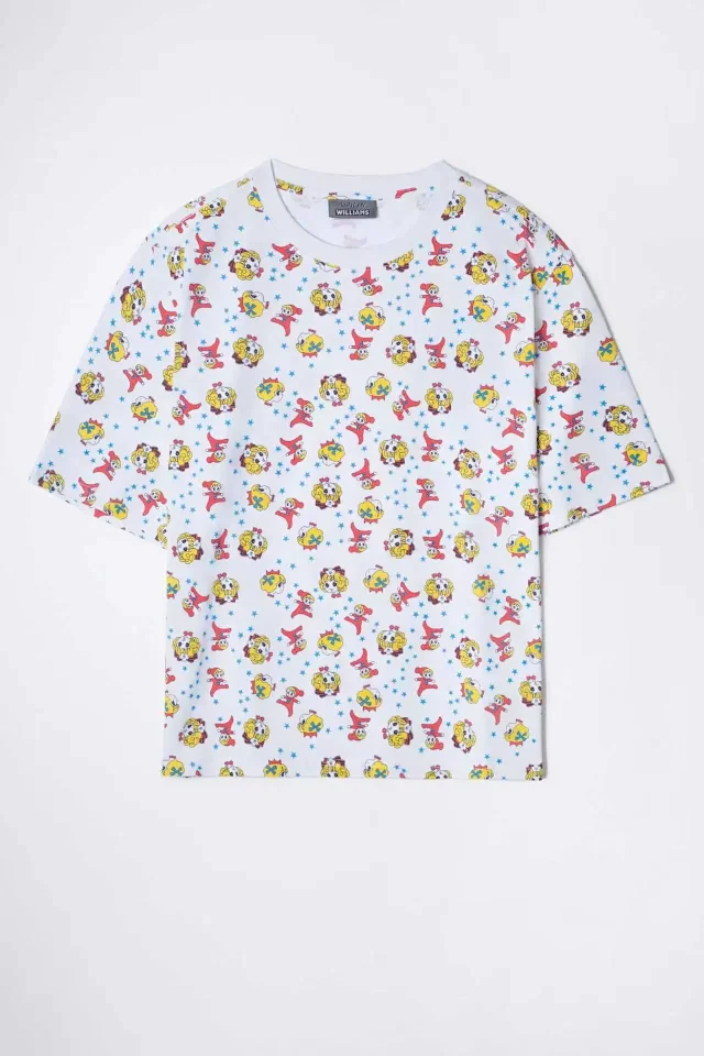 Ashley Williams T-Shirts All-Over Cartoon Print product detail image 4