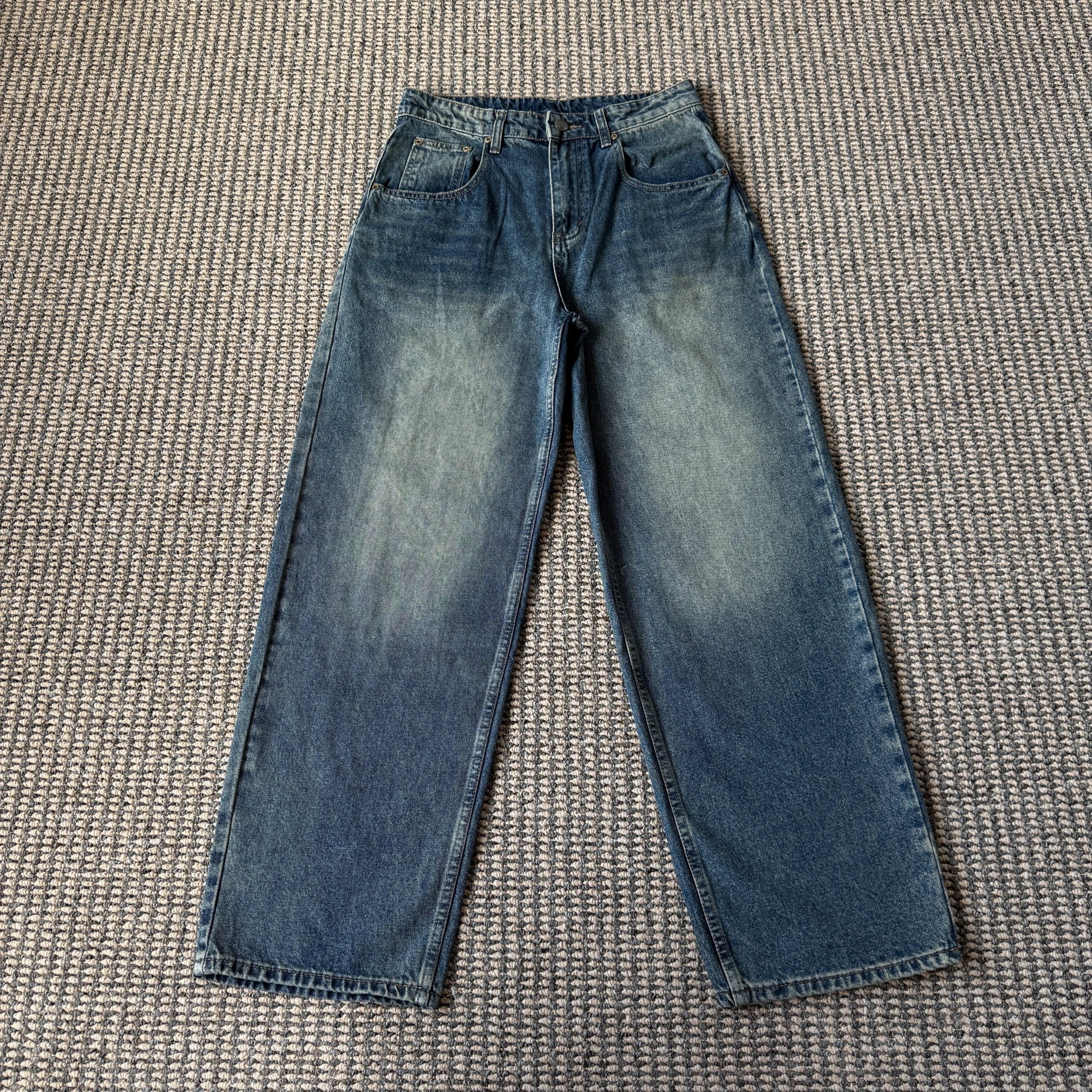 Dior Oblique Embroidered Wide-Leg Jeans Light Wash - 10