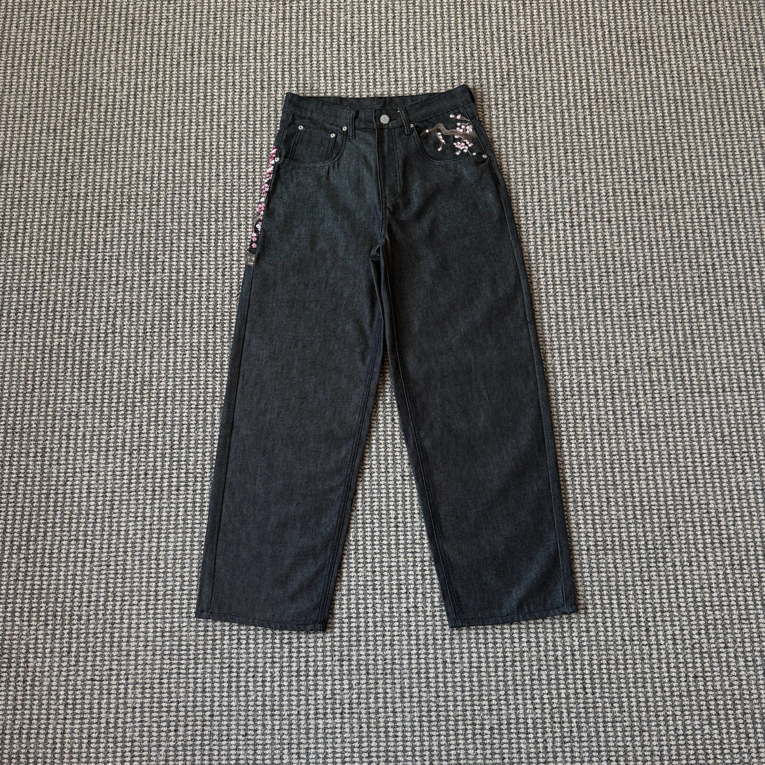 Dior Oblique Embroidered Wide-Leg Jeans Light Wash - 3