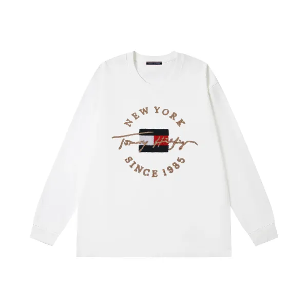 Tommy Hilfiger Heritage Logo Long Sleeve T-Shirt Black - 7