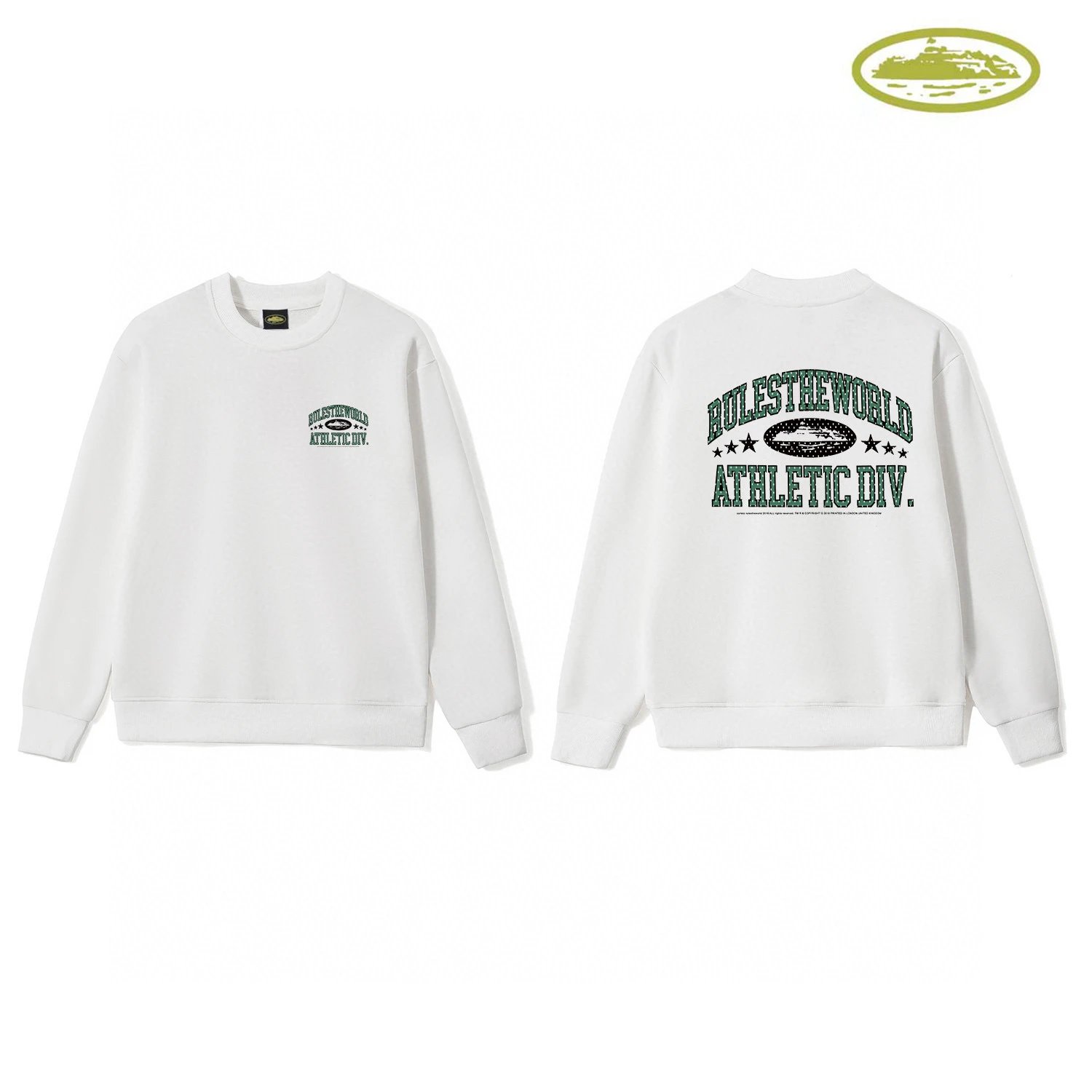 Corteiz Logo Grid Crewneck Sweatshirt White Hoodie - 10