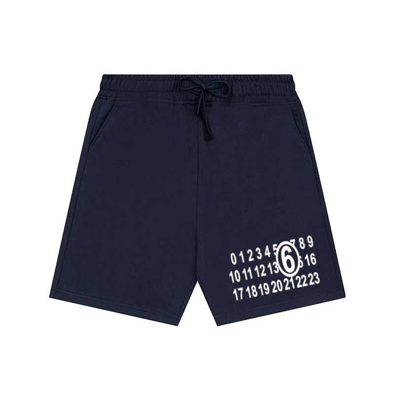 Maison Margiela Shorts Drawstring with numeric graphic print — 19
