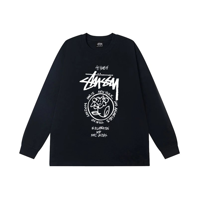 Stüssy T-Shirts Long-Sleeve Crewneck Graphic T-Shirt — 7