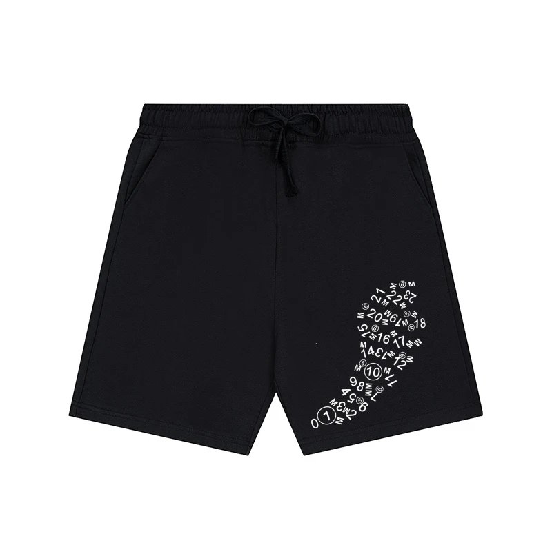Maison Margiela Shorts Drawstring with numeric graphic print — 6