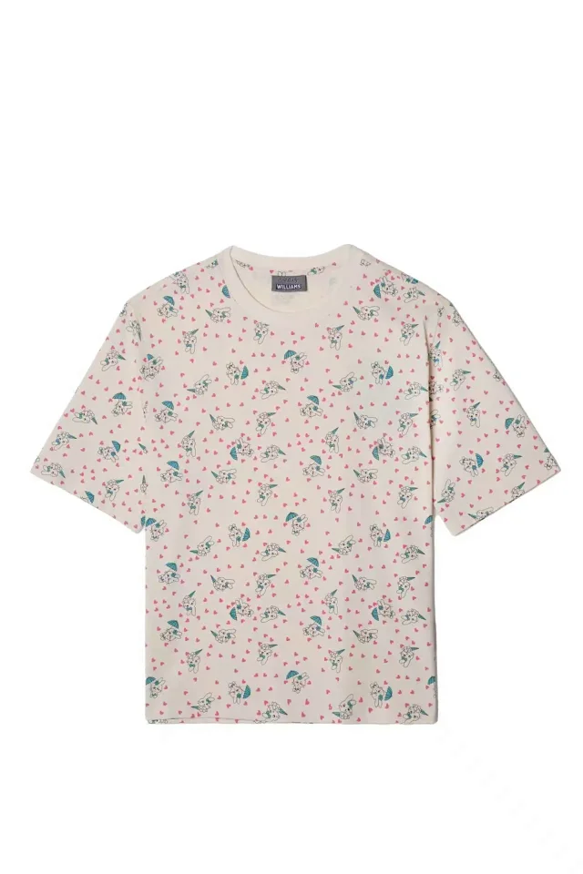 Ashley Williams T-Shirts All-Over Cartoon Print product detail image 5