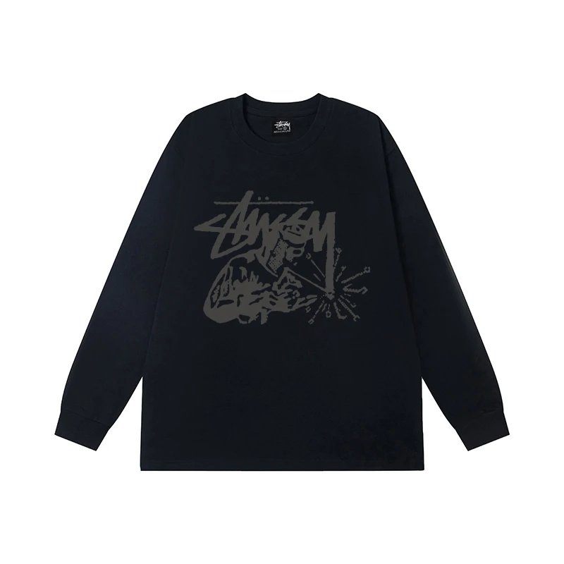 Stüssy T-Shirts Long-Sleeve Crewneck Graphic T-Shirt image 5