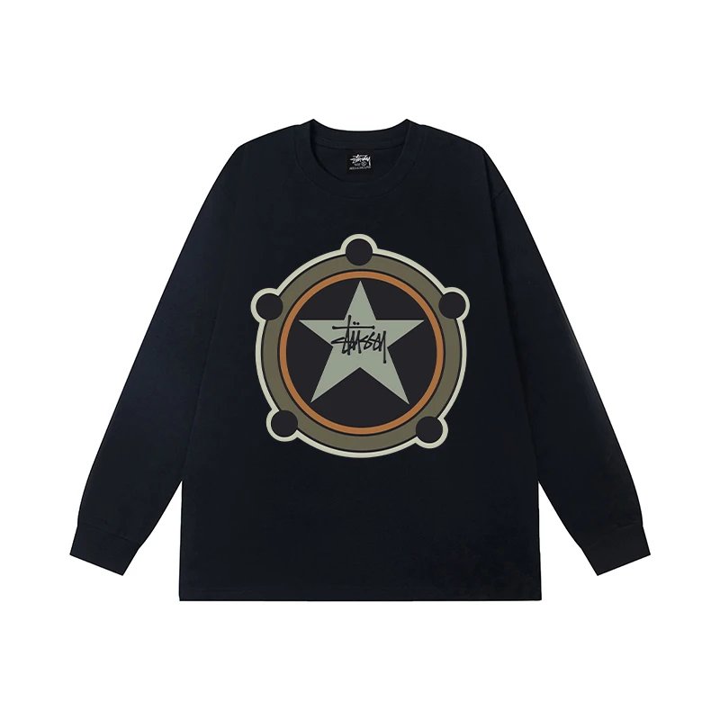 Stüssy T-Shirts Long-Sleeve Crewneck Graphic T-Shirt image 3