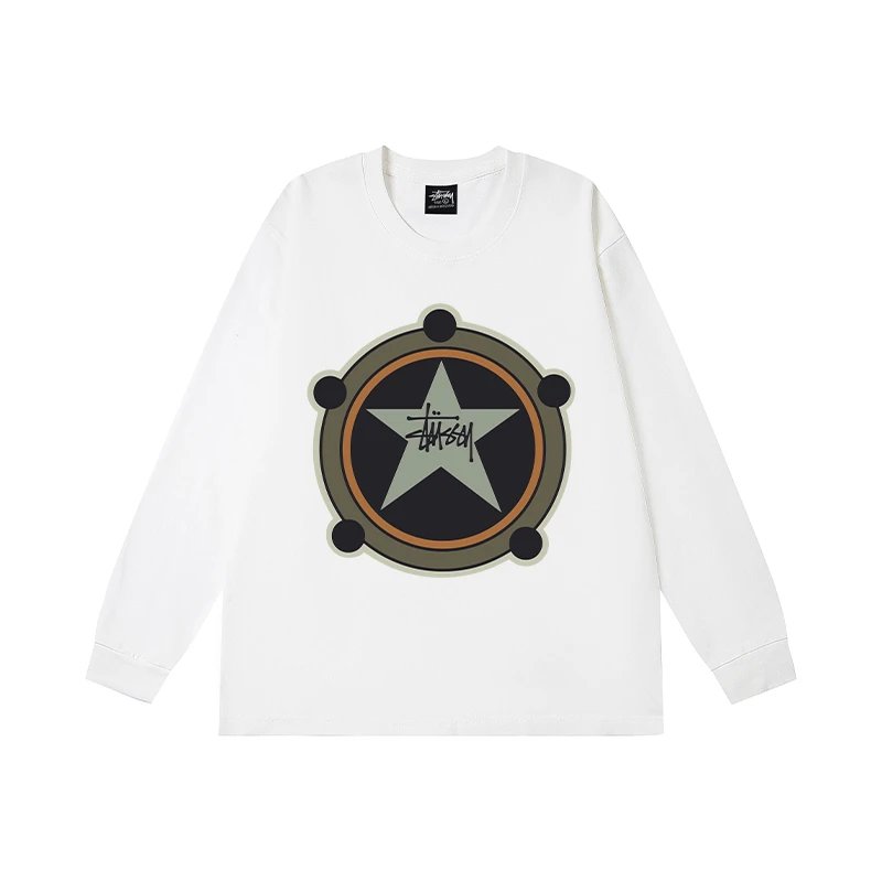 Stüssy T-Shirts Long-Sleeve Crewneck Graphic T-Shirt — 4