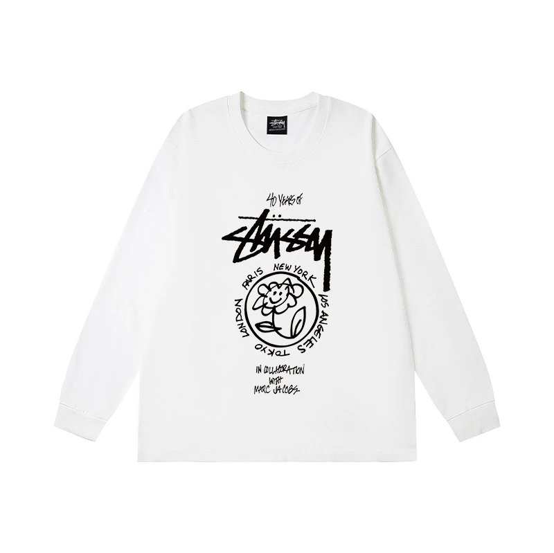 Stüssy T-Shirts Long-Sleeve Crewneck Graphic T-Shirt — 8