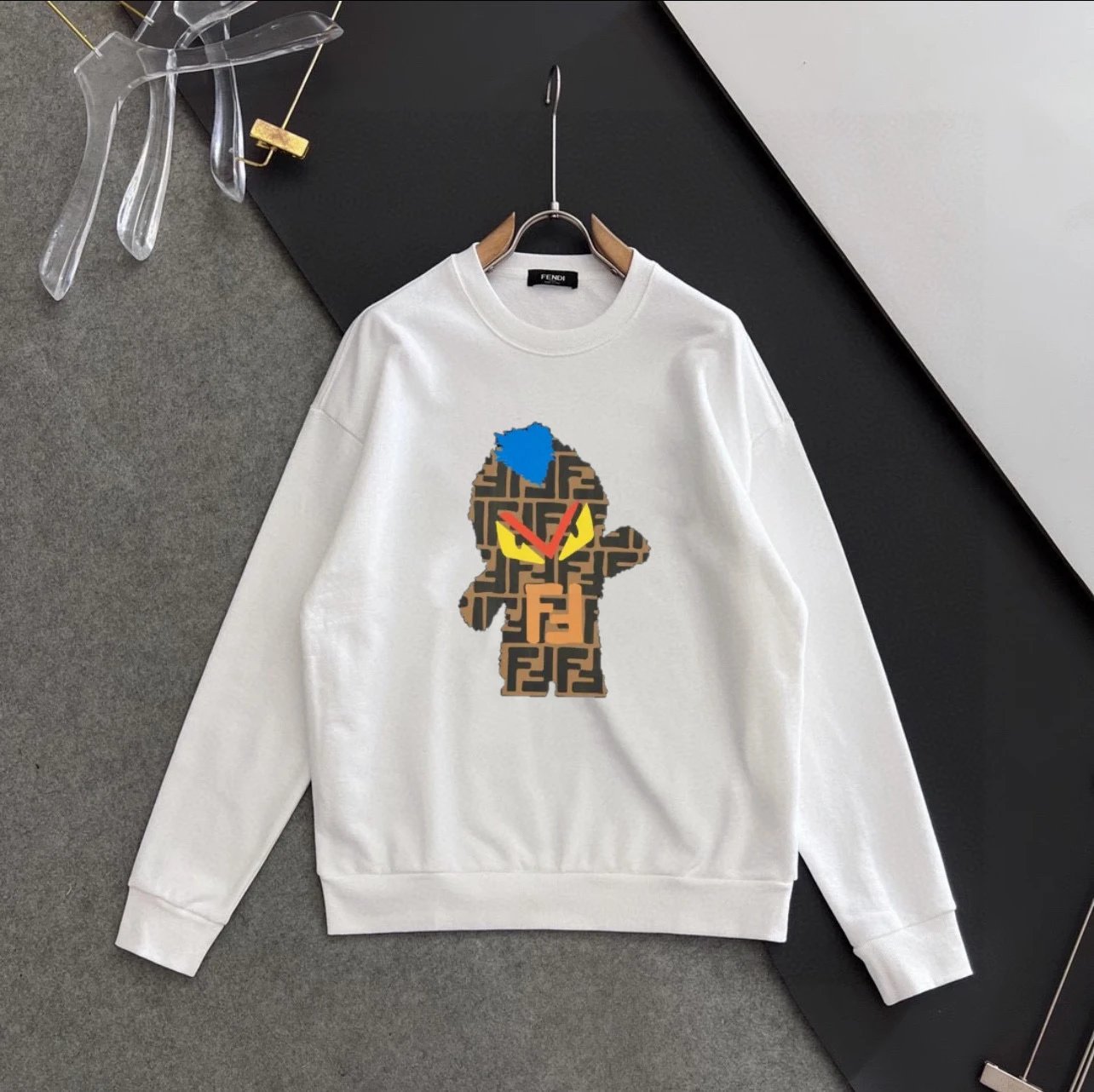 Fendi Roma Logo Print Black Hoodie - 11