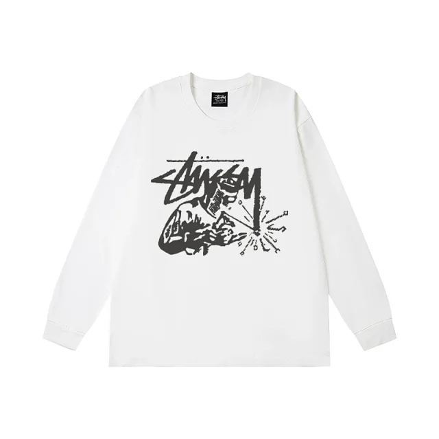 Stüssy T-Shirts Long-Sleeve Crewneck Graphic T-Shirt product detail image 12