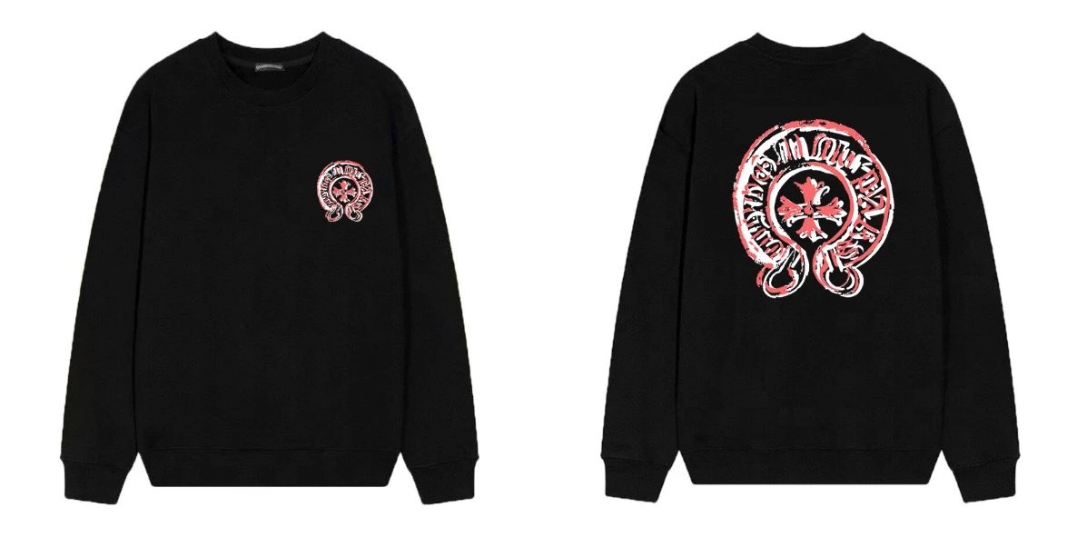 Design Cross Motif Splatter Print Black Hoodie - 9
