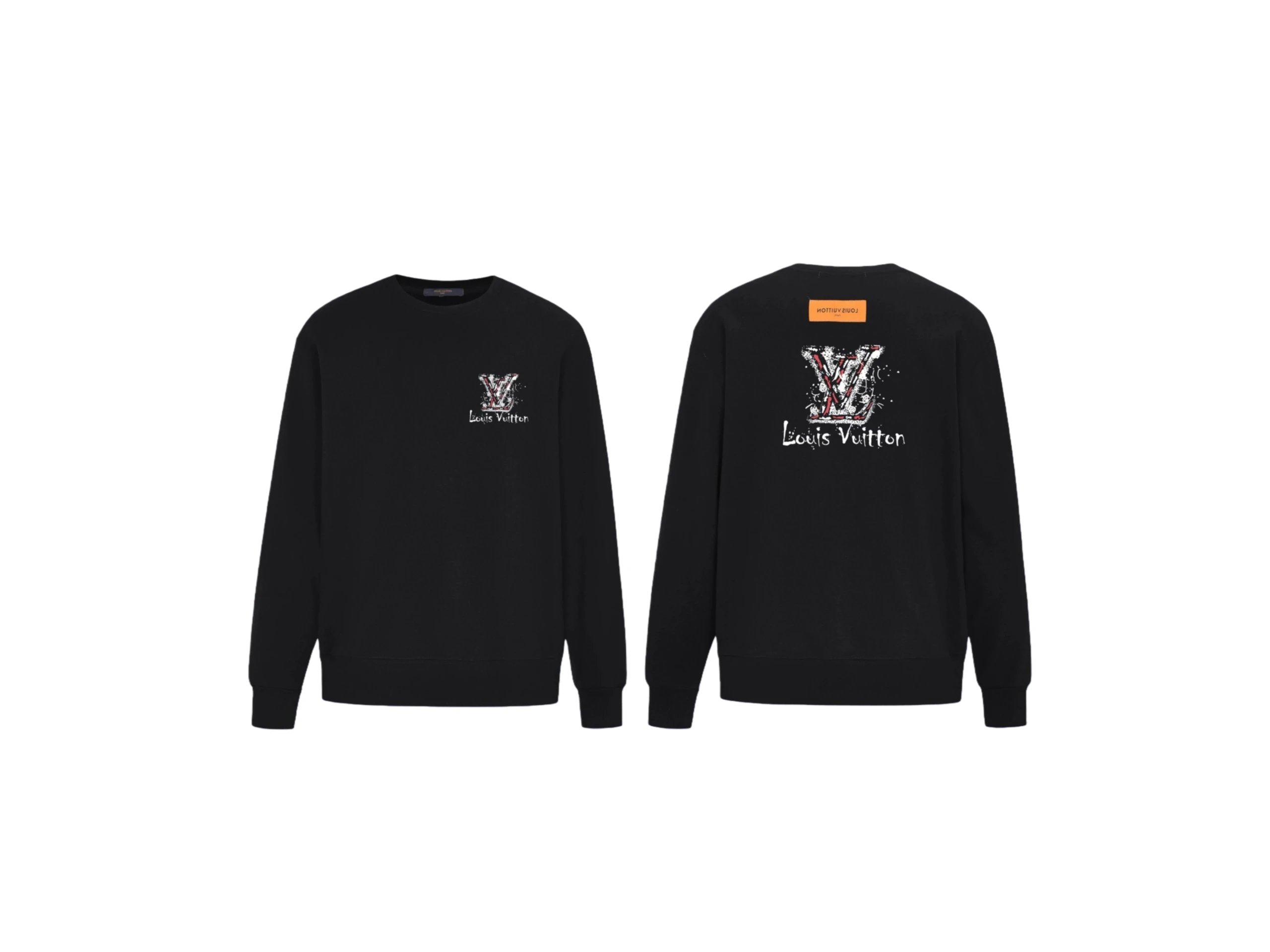 [H-01] New autumn and winter printed casual loose fitting pullover round neck hoodie