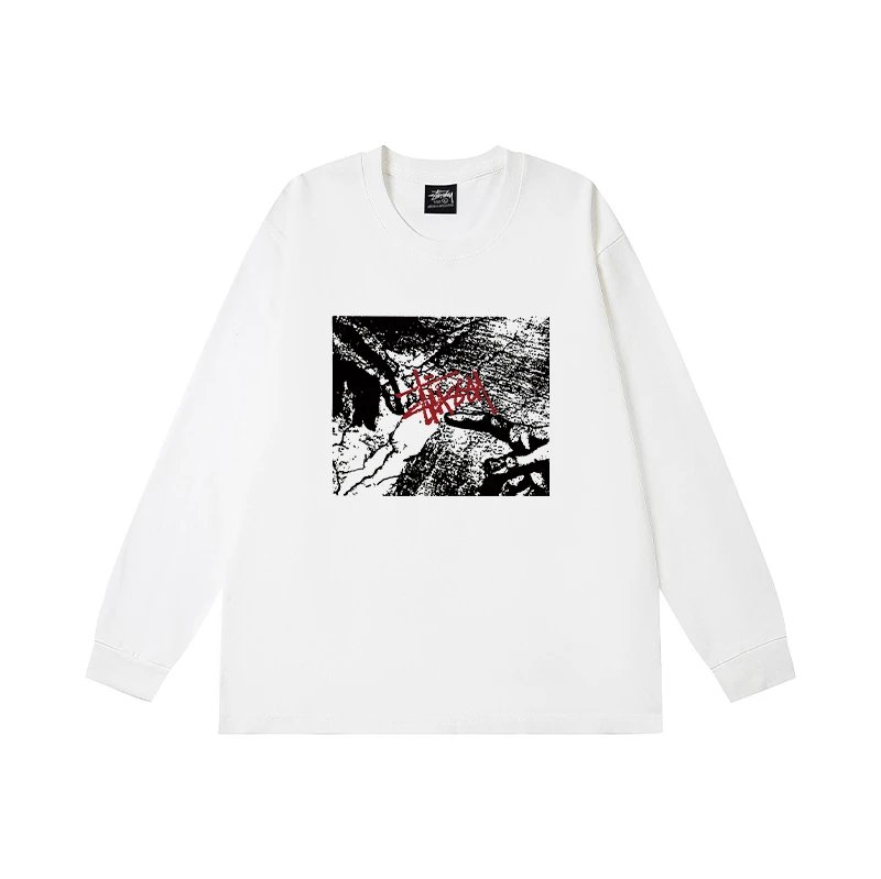 Stüssy T-Shirts Long-Sleeve Crewneck Graphic T-Shirt — 14