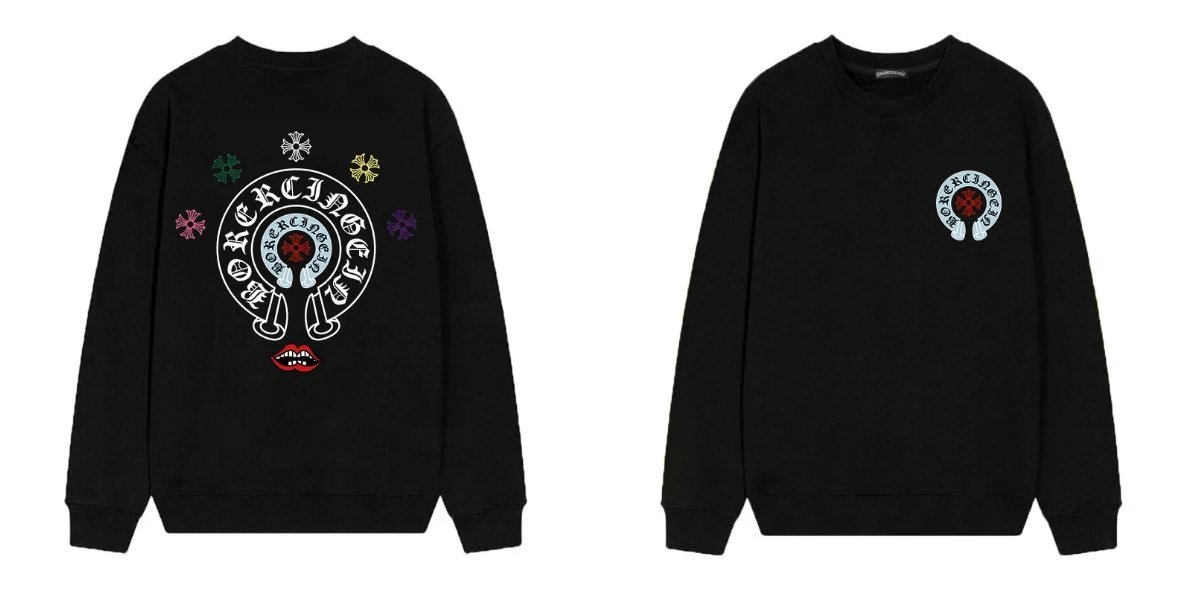 Design Cross Motif Splatter Print Black Hoodie - 5