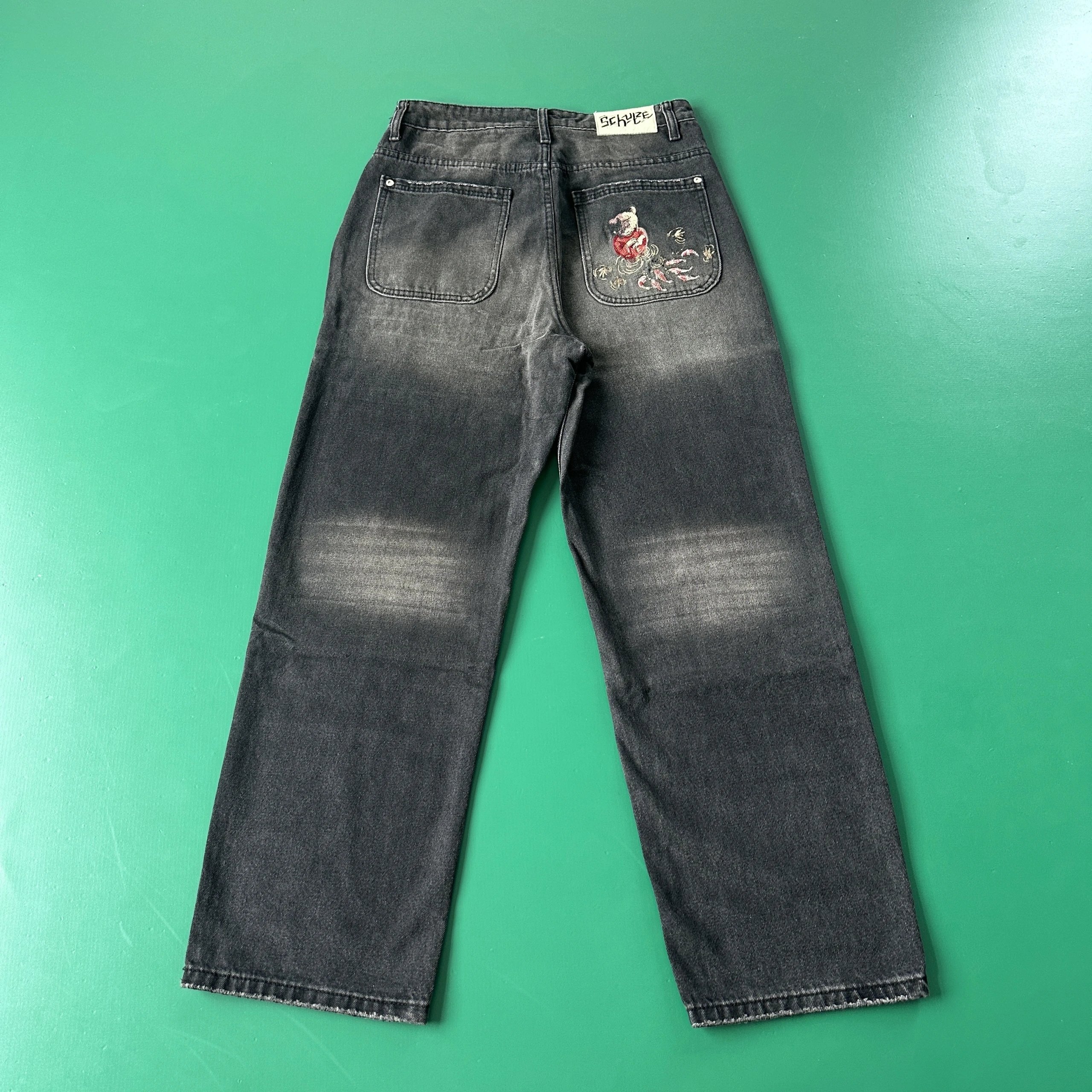 Dior Oblique Embroidered Wide-Leg Jeans Light Wash - 24