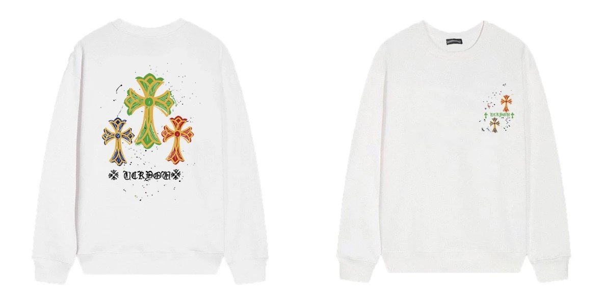 Design Splatter Circle Graphic White Hoodie - 9