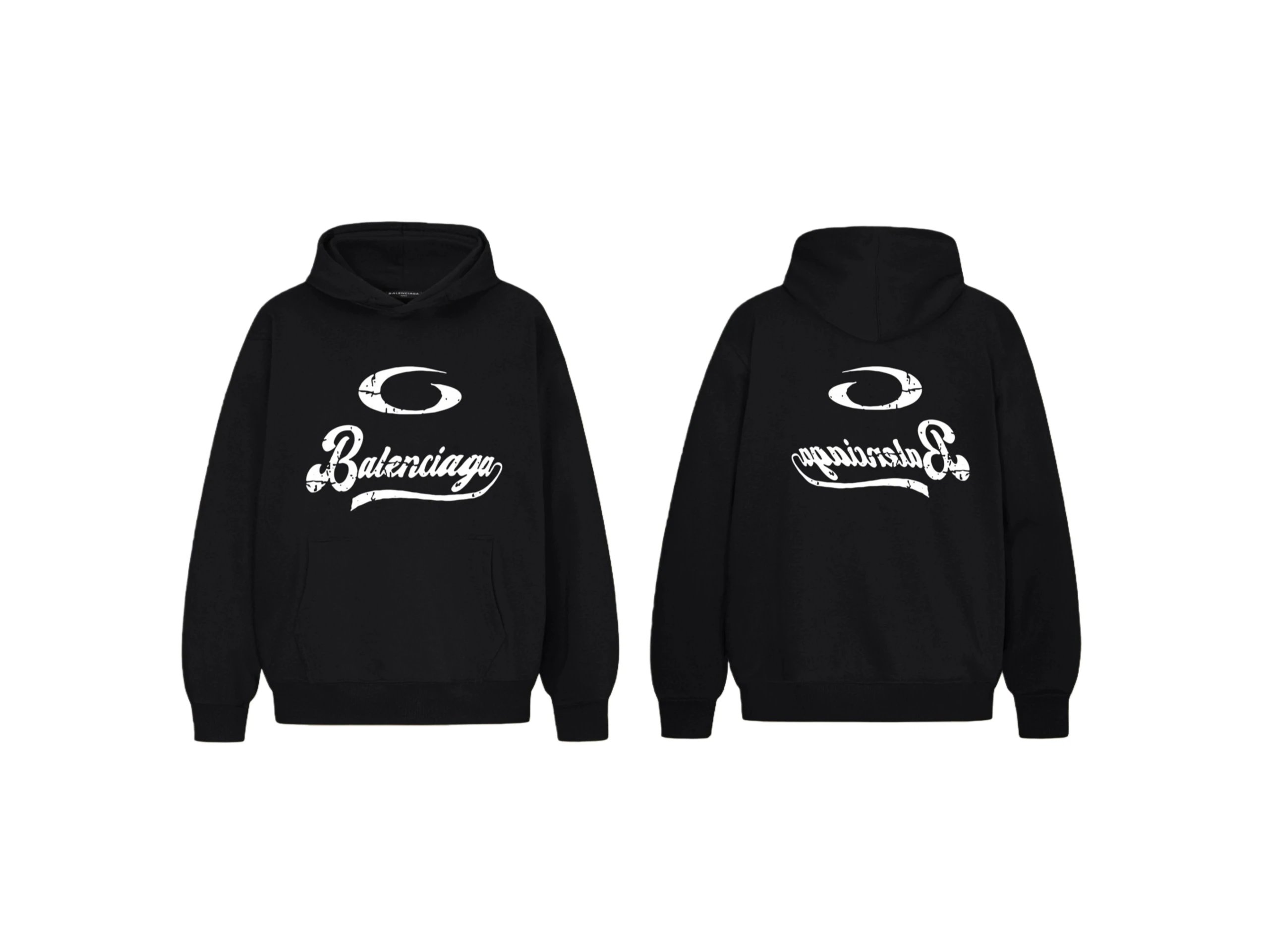 Balenciaga Distressed Logo Hoo