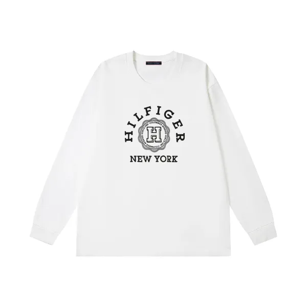 Tommy Hilfiger Heritage Logo Long Sleeve T-Shirt Black - 5