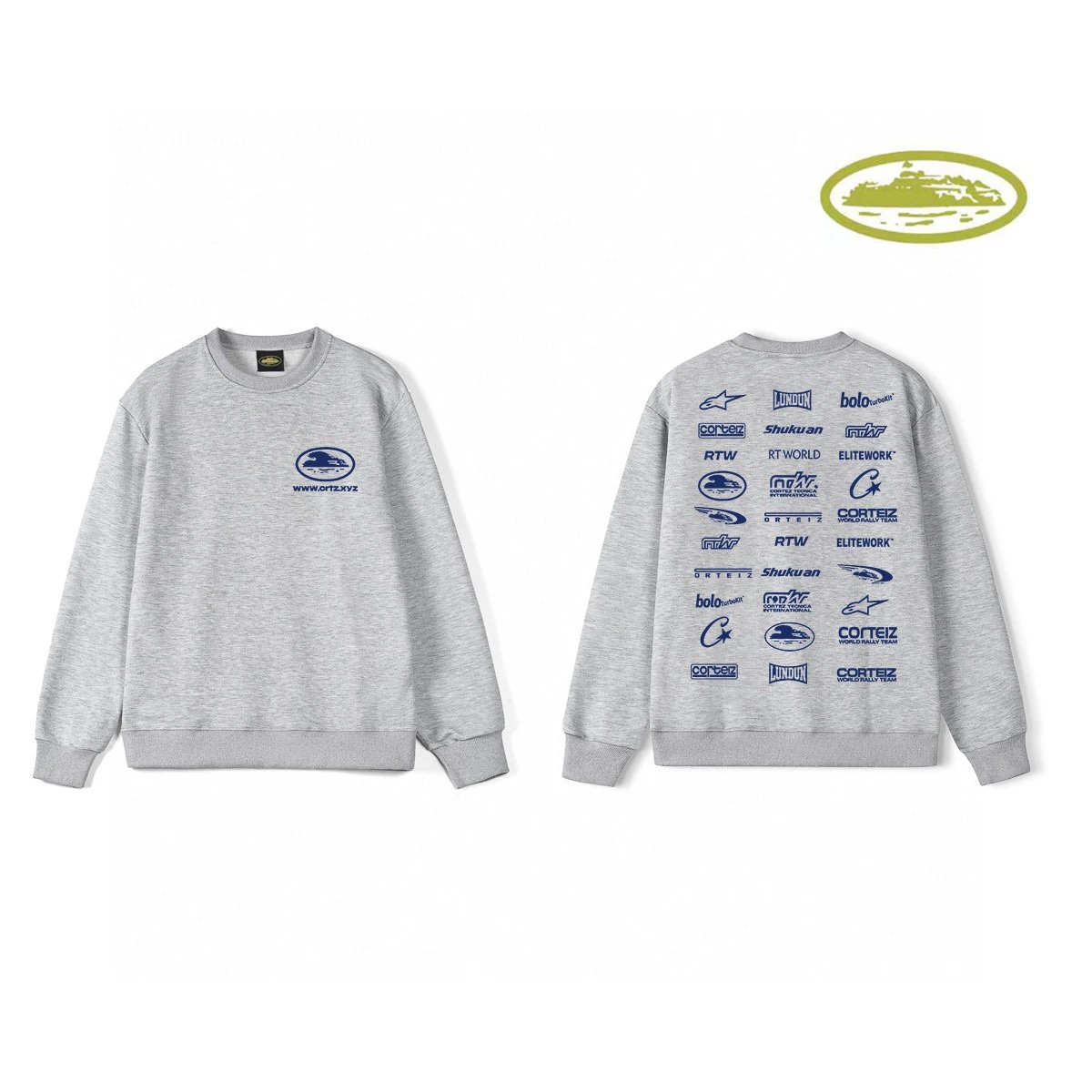 Corteiz Logo Grid Crewneck Sweatshirt White Hoodie - 12