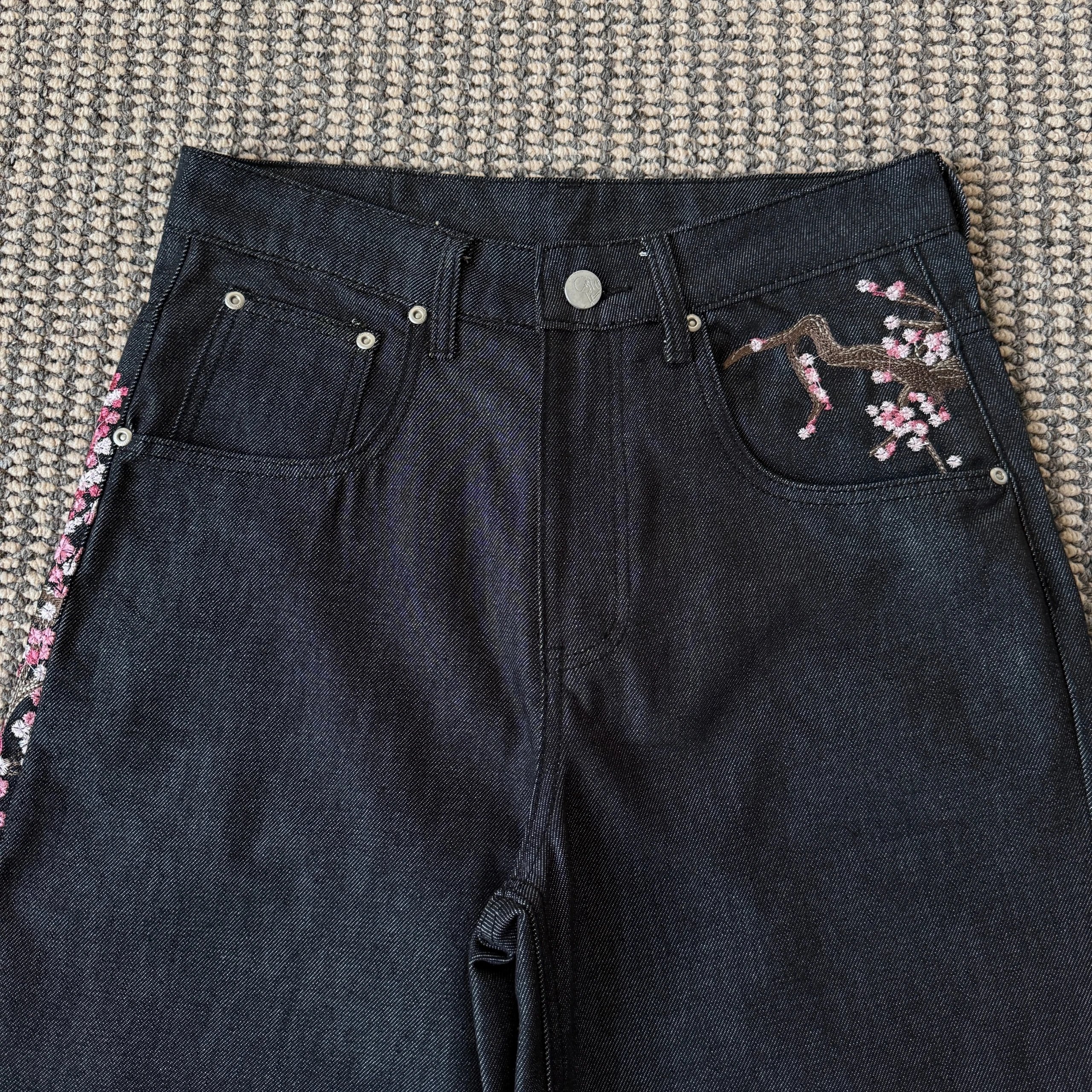 Dior Oblique Embroidered Wide-Leg Jeans Light Wash - 7