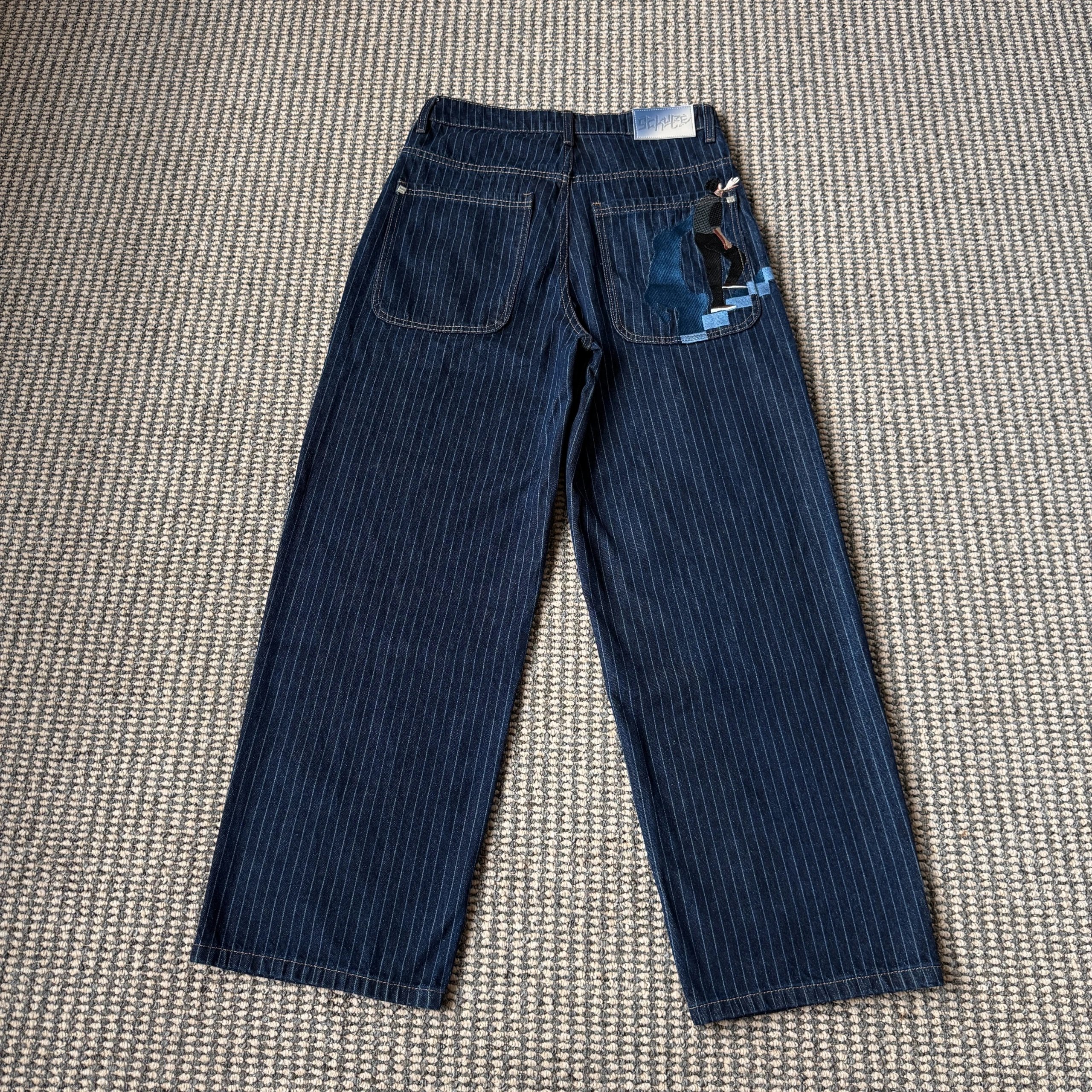 Dior Oblique Embroidered Wide-Leg Jeans Light Wash - 15