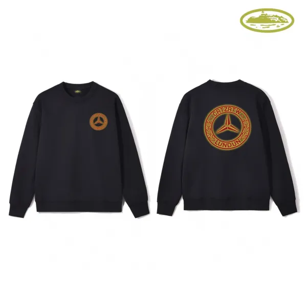 Design C Star Logo White Crewneck Sweatshirt Hoodie - 4