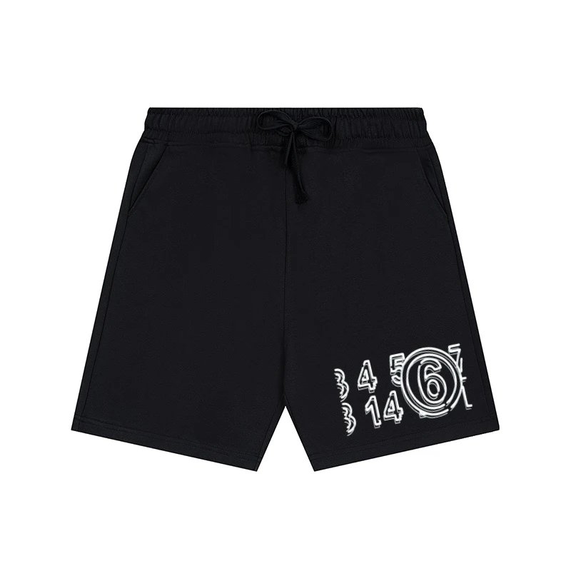 Maison Margiela Shorts Drawstring with numeric graphic print — 2